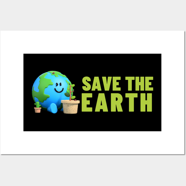 Save The Earth, Save The Planet Wall Art by Qibar Design